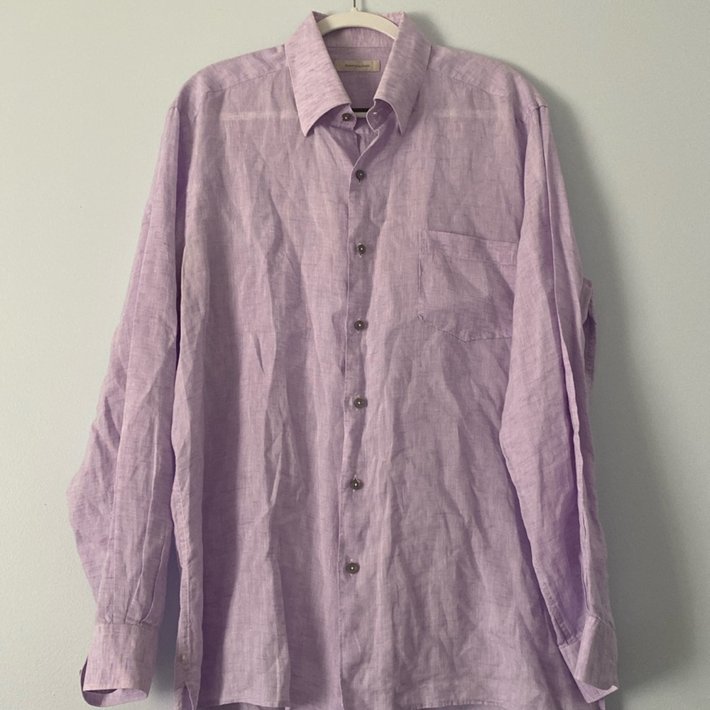 Ermenegildo Zegna Shirt Mens Large
Long Sleeve Button Up Linen